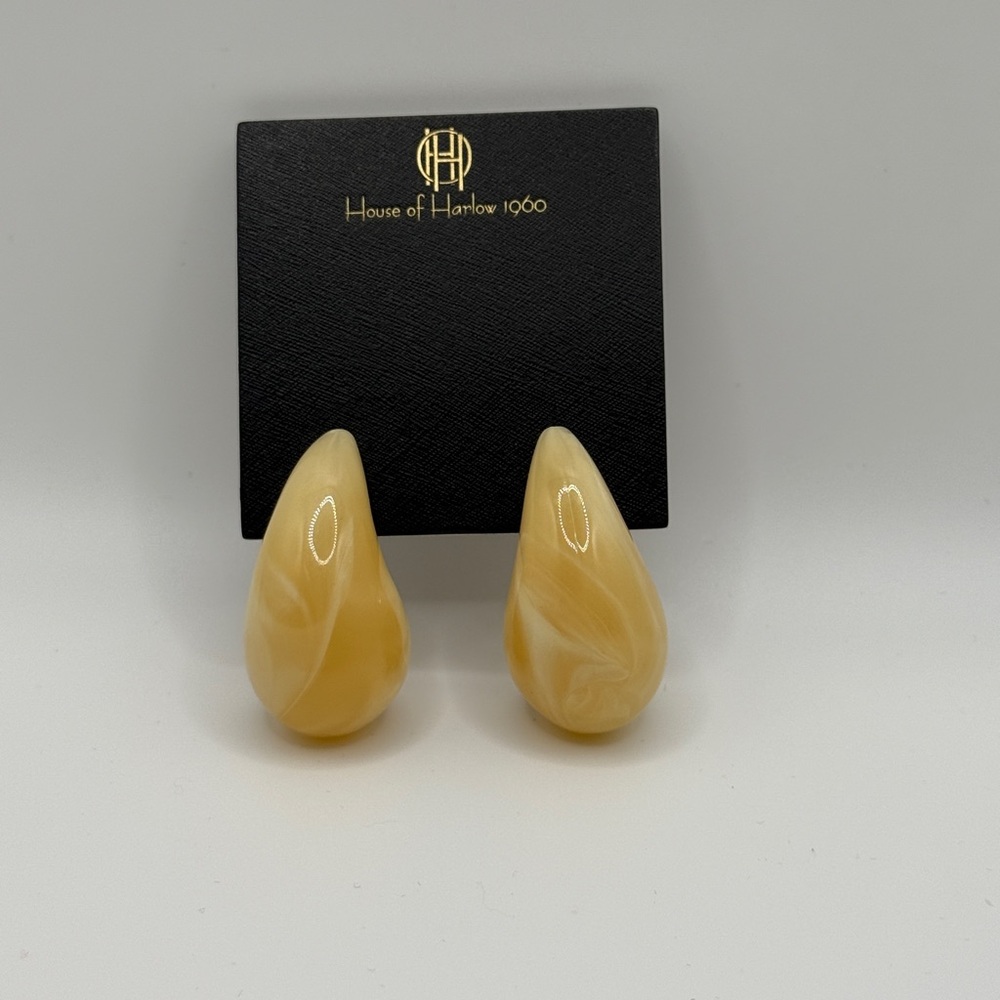 House of Harlow 1960 Cream Teardrop Earrings